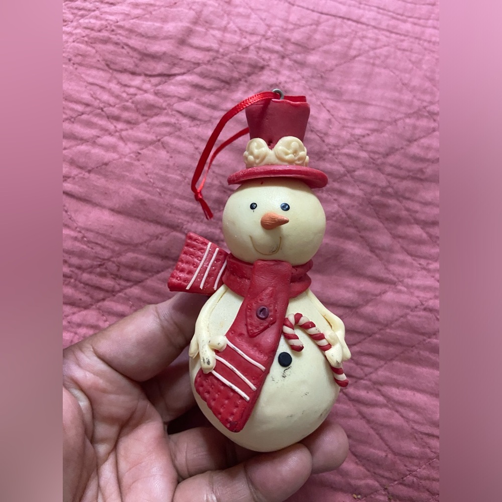 SNOW MAN Resin Christmas Ornament